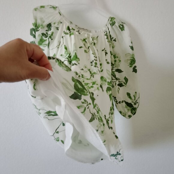Abercrombie & Fitch Women Blouse Top Shirt Water color Floral size Large - Picture 4 of 9
